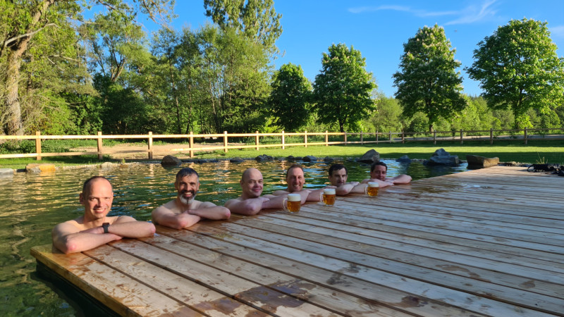 The team on a company trip