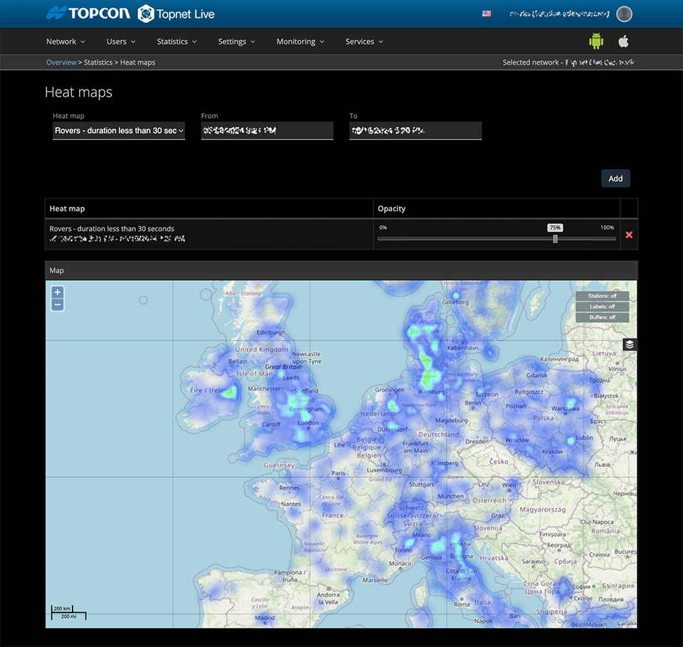 Topcon platform screenshot